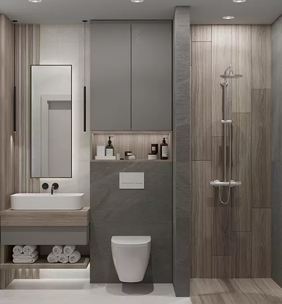 Modern Small Bathroom Remodel in Dublin, IN
